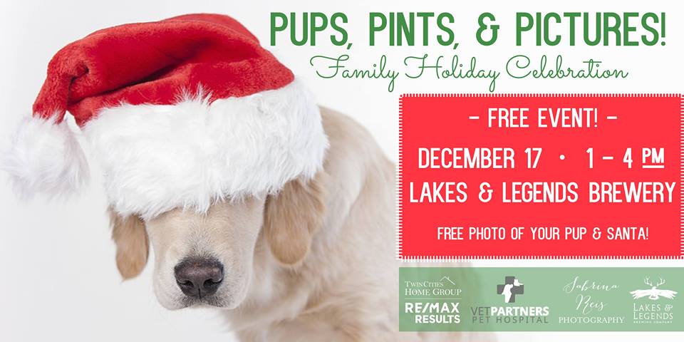 * Pups, Pints, & Pictures with Santa! * @ Lakes & Legends Brewing Company | Minneapolis | Minnesota | United States